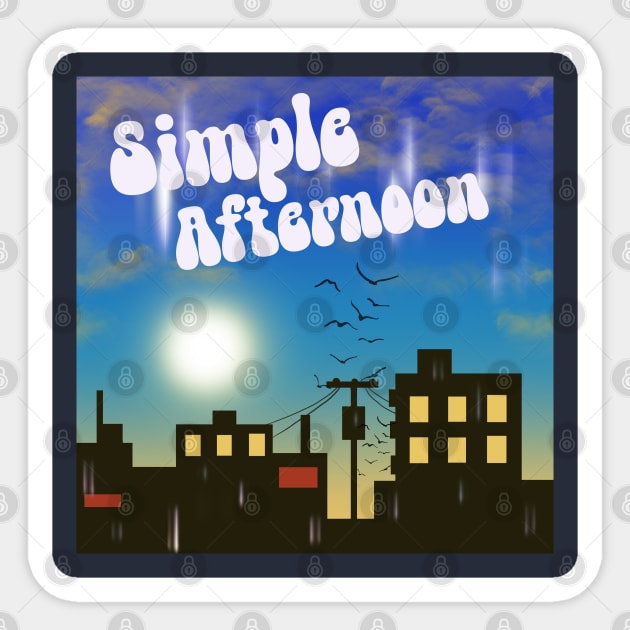 Simple Afternoon in the Busy Metropolitan City Sticker by RiyanRizqi